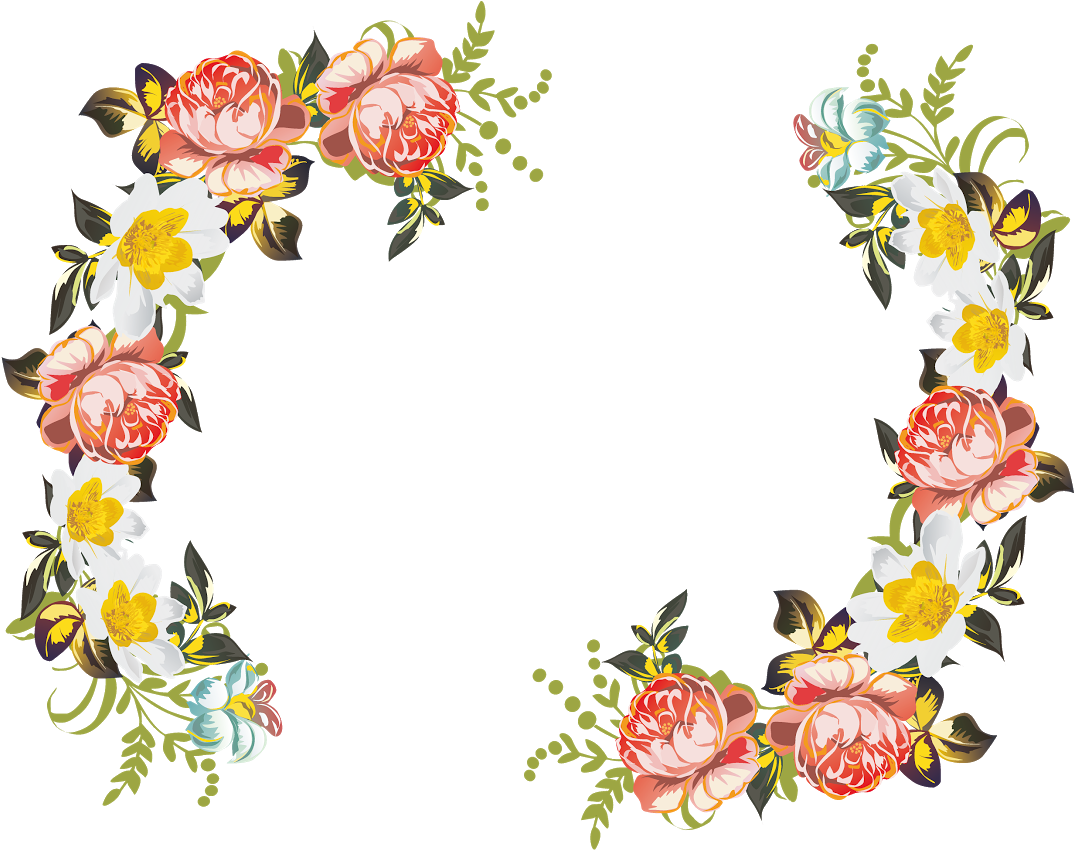 Como La Miel De Abejasmil Flores - Corner Floral Pattern Vector (1116x872)