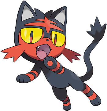 Klicke Auf Eines Der Kleinen Bilder Und Das Artwork - Pokemon Litten (363x363)