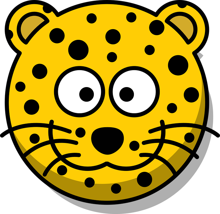 Black Eye Cartoon 28, - Cartoon Leopard Face (741x720)