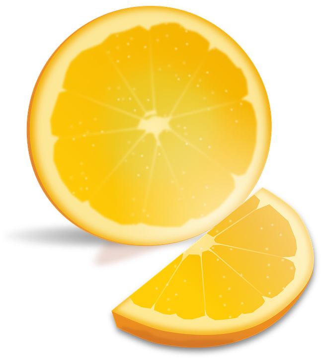 Citrus Clipart Orange Fruit - Orange Slice (655x720)
