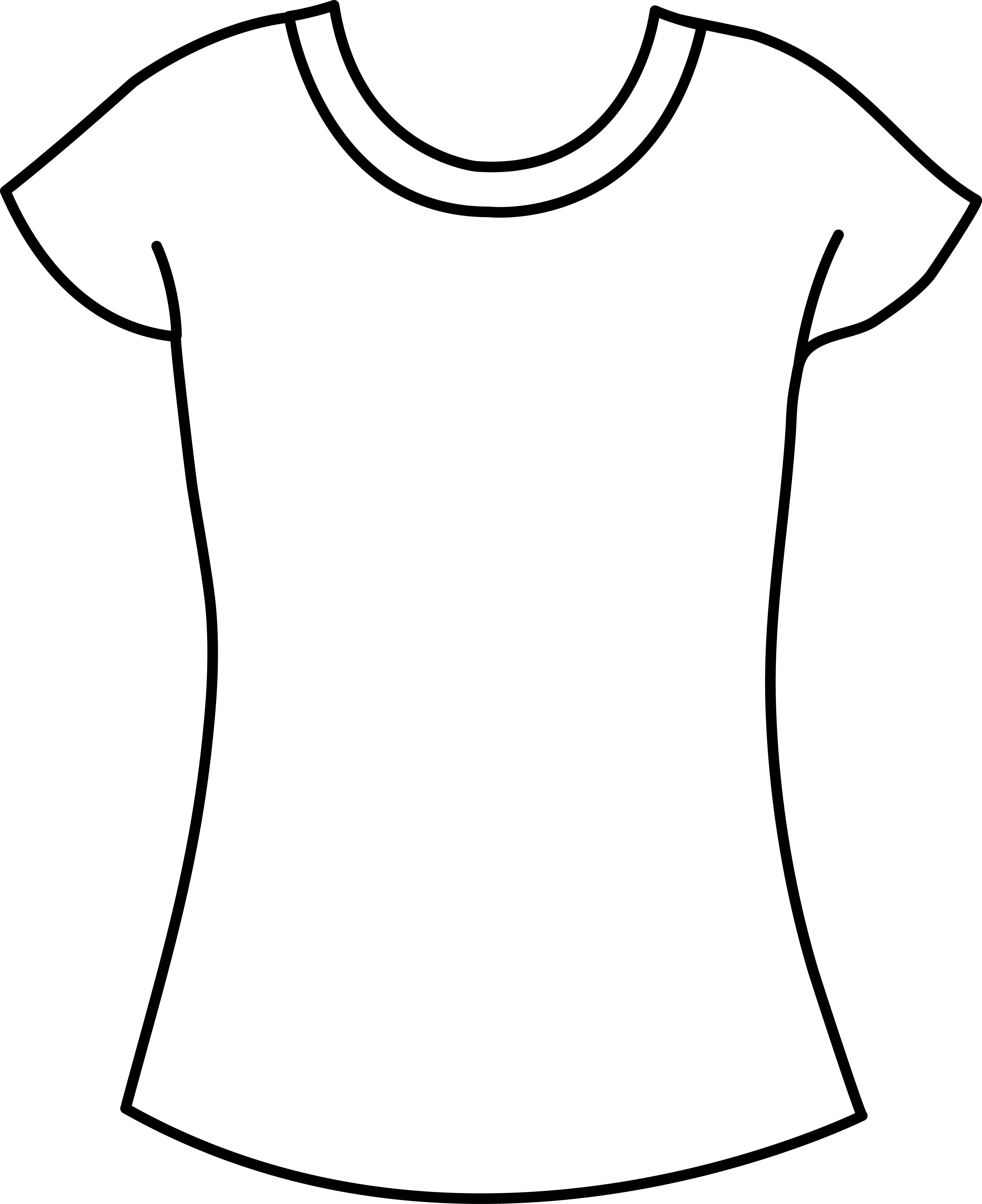 Blank T Shirt Drawing At Getdrawings - Women's T Shirt Template (5785x7098)