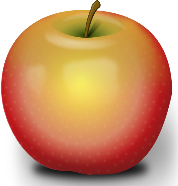 Free Vector Photorealistic Red Apple Clip Art - Green Apple (570x598)