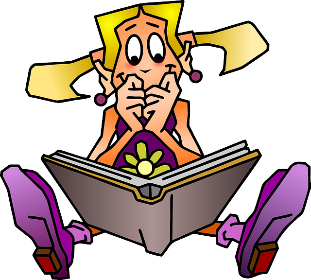 Sitting Girl, Person, Reader, Book, Blonde, Happy, - Facts On World Book Day (640x576)