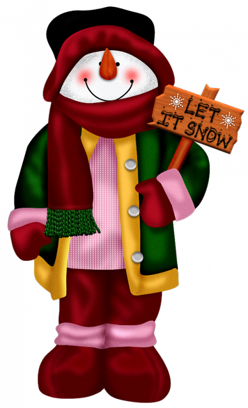 Tubes Noel / Bonhommes De Neiges - Christmas Stocking (500x822)