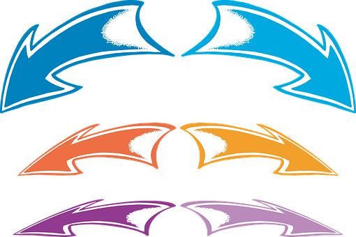 Pfeil, Links, Recht, Richtung, Blau - Stylized Arrow (510x340)