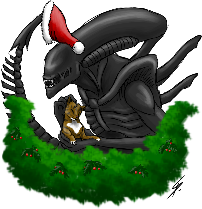 Frohe Weihnachten Dennis By Dragunalb - Predator (800x903)
