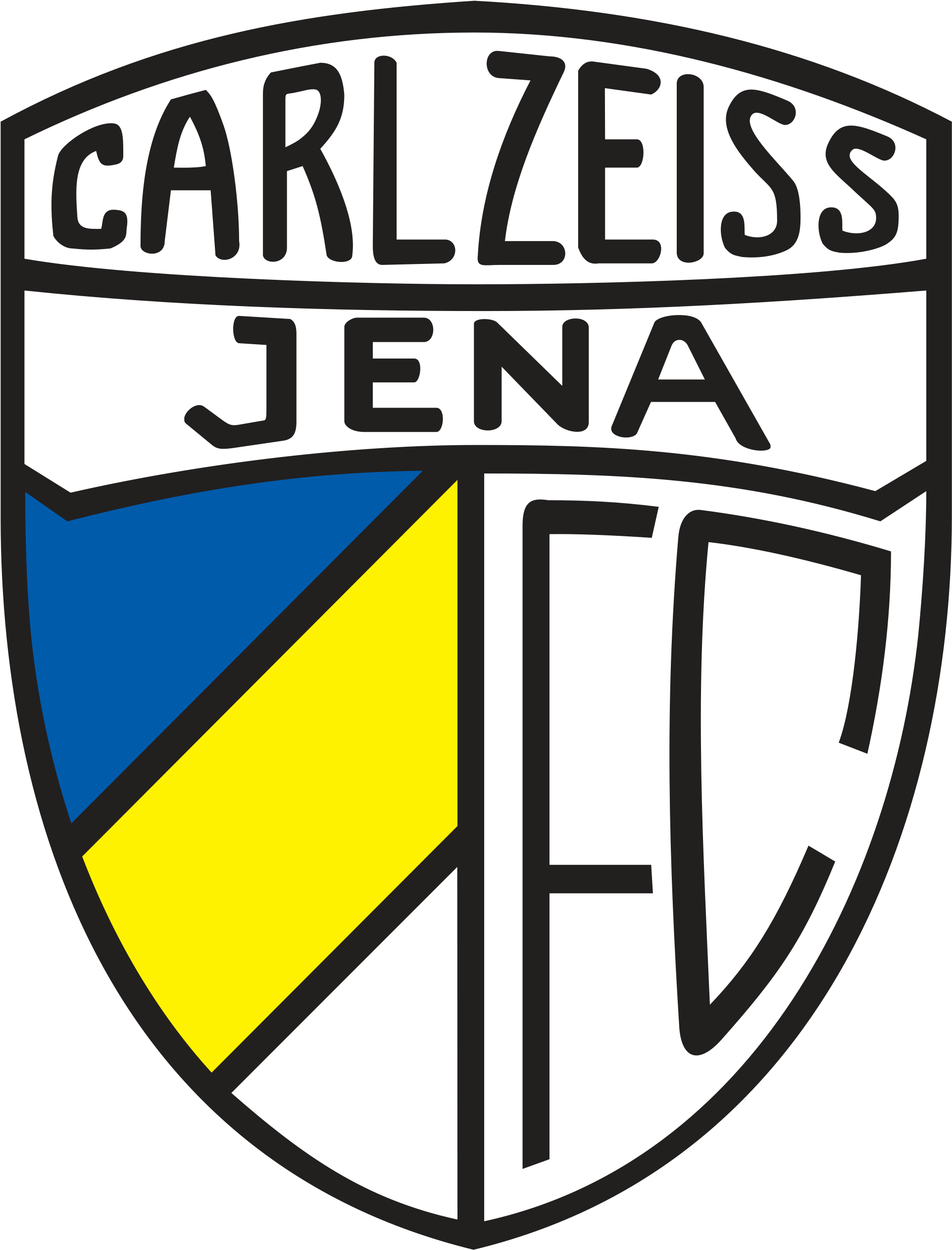 Carl Zeiss Jena / Jena, Thuringia, Germany - Logo Fc Carl Zeiss Jena (2000x2609)