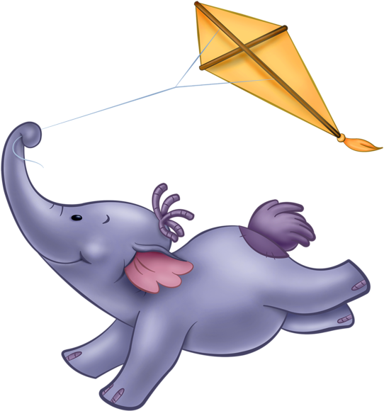 Cute Elephant Png Cartoon Picture - Winnie The Pooh Elefante (593x600)