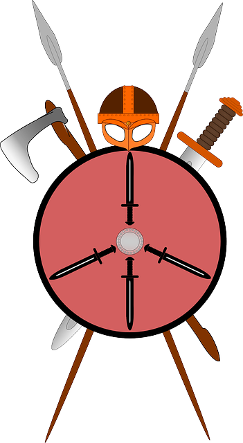 Warrior Helm, Sword, Shield, Spear, Lance, Axe, Warrior - Sword Spear Shield Png (351x640)