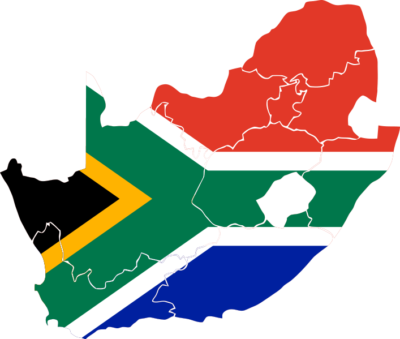 Explore The Cultural Side Of South Africa With Go Touch - South Africa Map Flag (400x339)