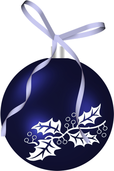 Christmas Dark Blue Ornament Clipart - Blue Ornaments Clipart (406x573)