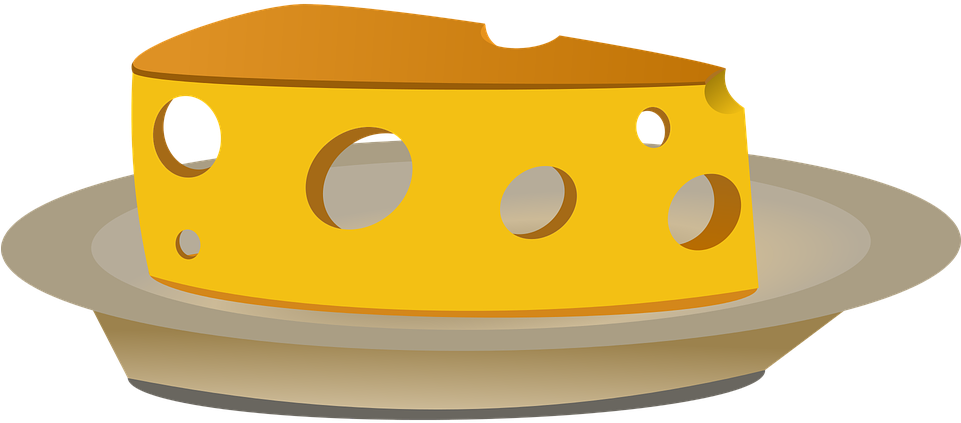 Cheese Clip Art 9, - Cheese On Plate Clipart (960x480)