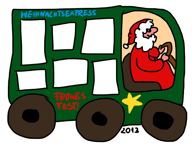 Christmas Express, Template, Frame, Photo Collage - Christmas Day (640x480)