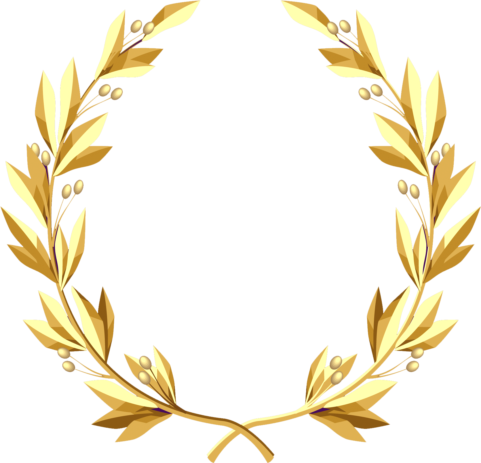 Transparent Gold Wreath Png Clipart Picture - Gold Wreath Transparent Background (1758x1760)