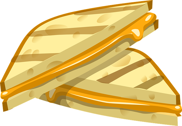 Sandwiches - Grilled Cheese Sandwich Clipart (640x443)