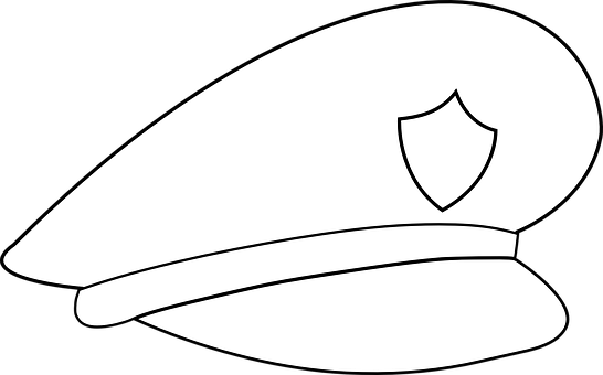 Polizei Hut, Polizei-mütze, Schild - Draw A Police Hat (546x340)