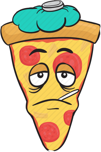 Pizzamoji Pizza Stickers And Emojis Keyboard App Messages - Sick Pizza Emoji (339x512)