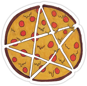 "satan's Pizza" Stickers By Kickz Redbubble - T-shirt (375x360)