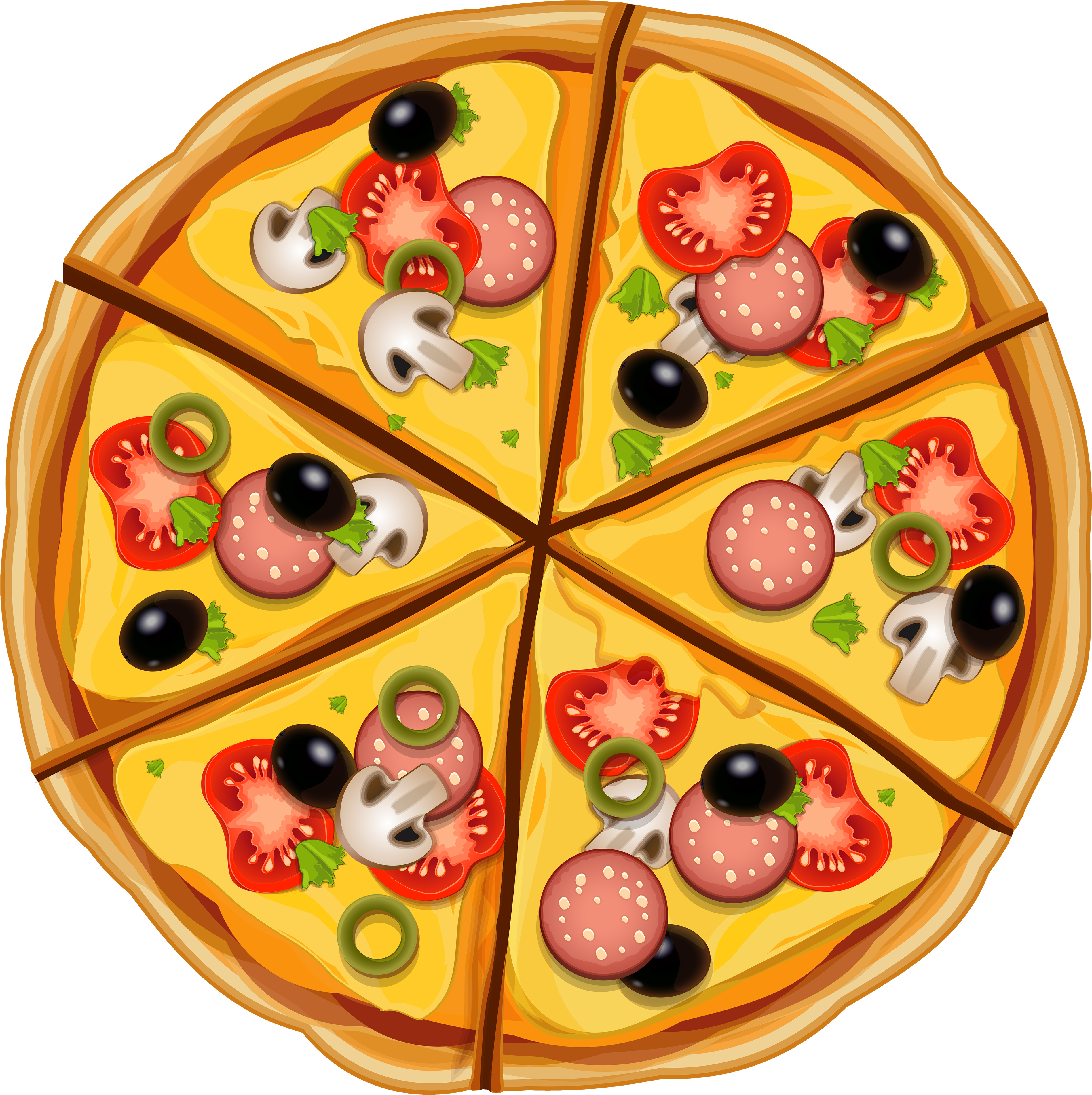 Pizza Woman Clipart - Pizza Woman Clipart (4000x4011)