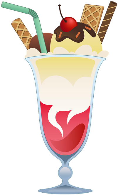 Ice Cream Sundae Clipart - ! 16 Oz Stainless Steel Travel Mug (467x720)