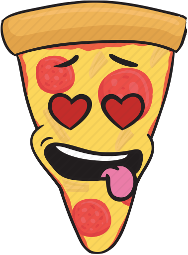 Pizza Stickers & Emojis For Restaurant Messages Sticker-7 - Pizza Emoji (378x512)