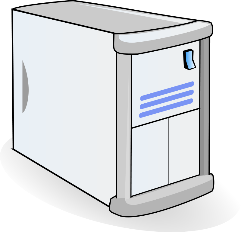 Computer Server Clip Art - Computer System Unit Cartoon (800x768)