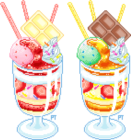 Sundae Clipart Parfait - Parfait Pixel (540x500)