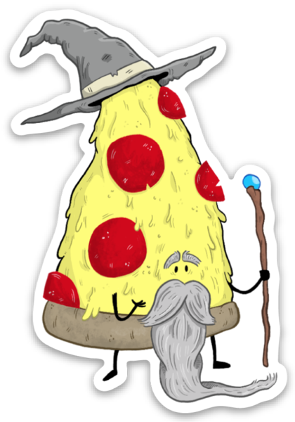 Pizza Wizard Sticker - Pizza Wizard Sticker (420x600)