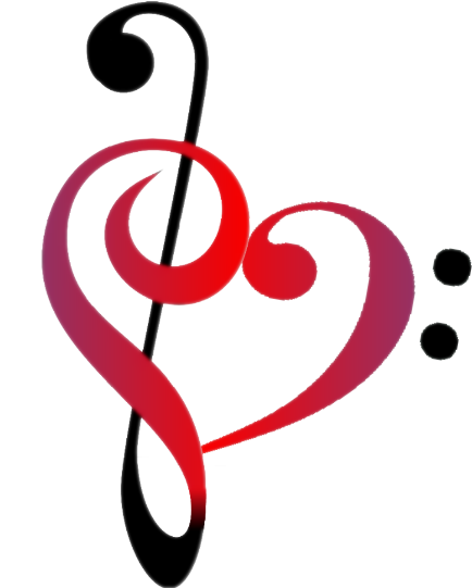 Image Clipart Musique - Treble Clef Bass Clef Heart (502x591)