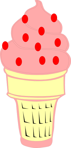 B&w Clipart Ice Cream - Ice Cream Cone Clip Art (288x600)