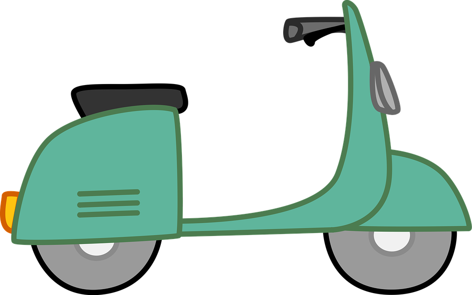 Scooter Clipart Moped - Moped Clipart (960x600)