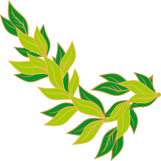 Bay Leaf Laurel Wreath Clip Art - Bay Leaf Laurel Wreath Clip Art (640x638)