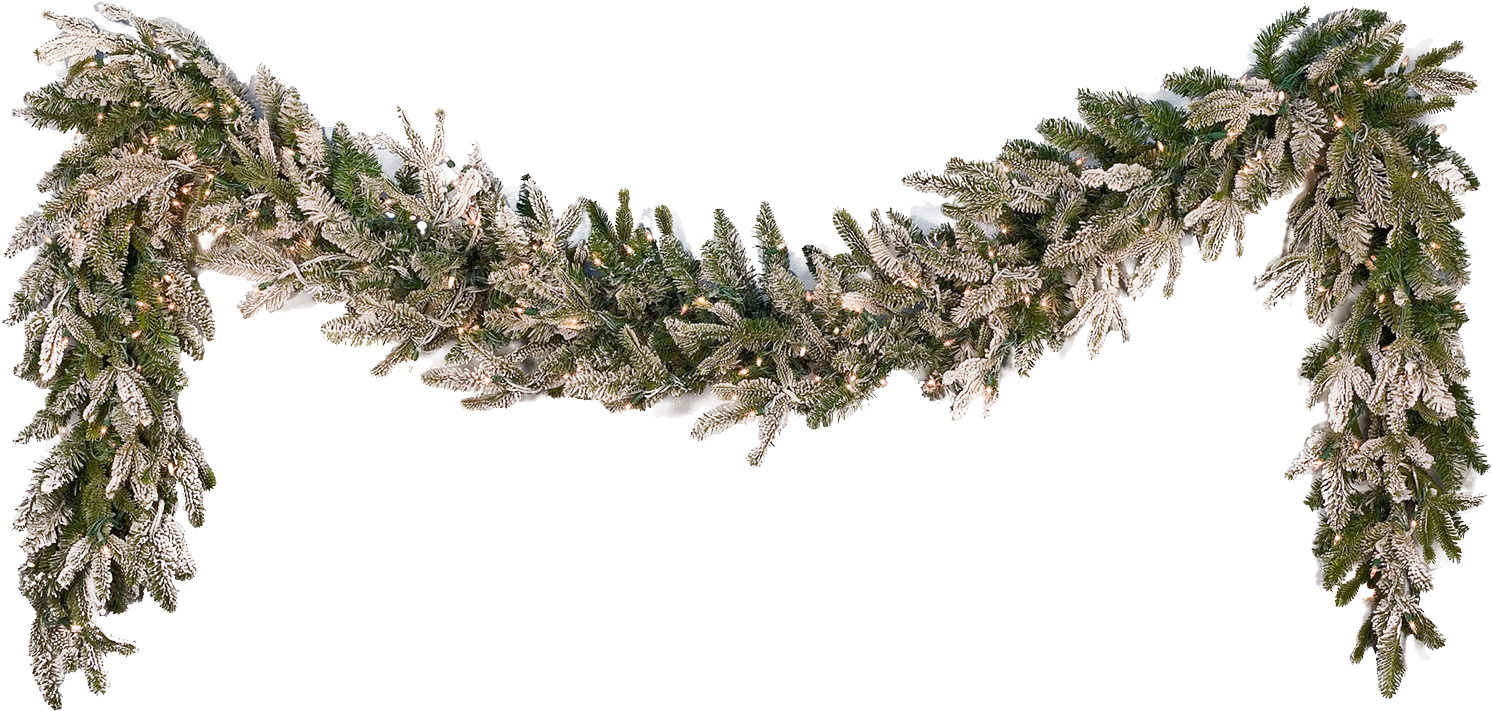 Garland Png Free Download - White Christmas Garland Png (1500x783)