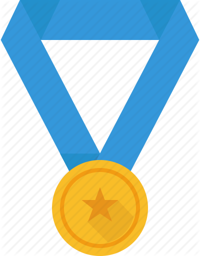 Gold Laurel Wreath Medal Template - Gold Medal Icon Png (400x512)