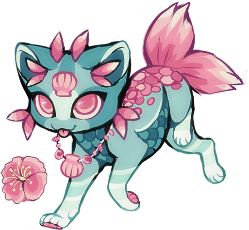 Paradise By Kawiku - Cute Fantasy Animals Drawing (550x512)