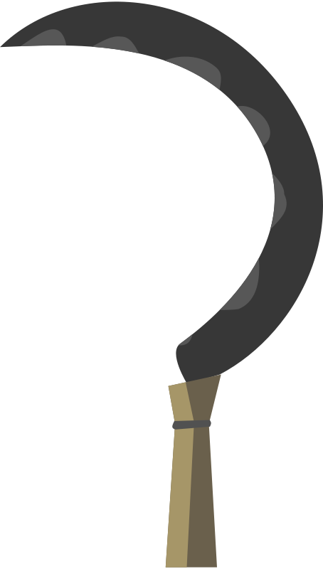 Free Farm Free Simple Sickle - Sickle Clip Art (454x800)