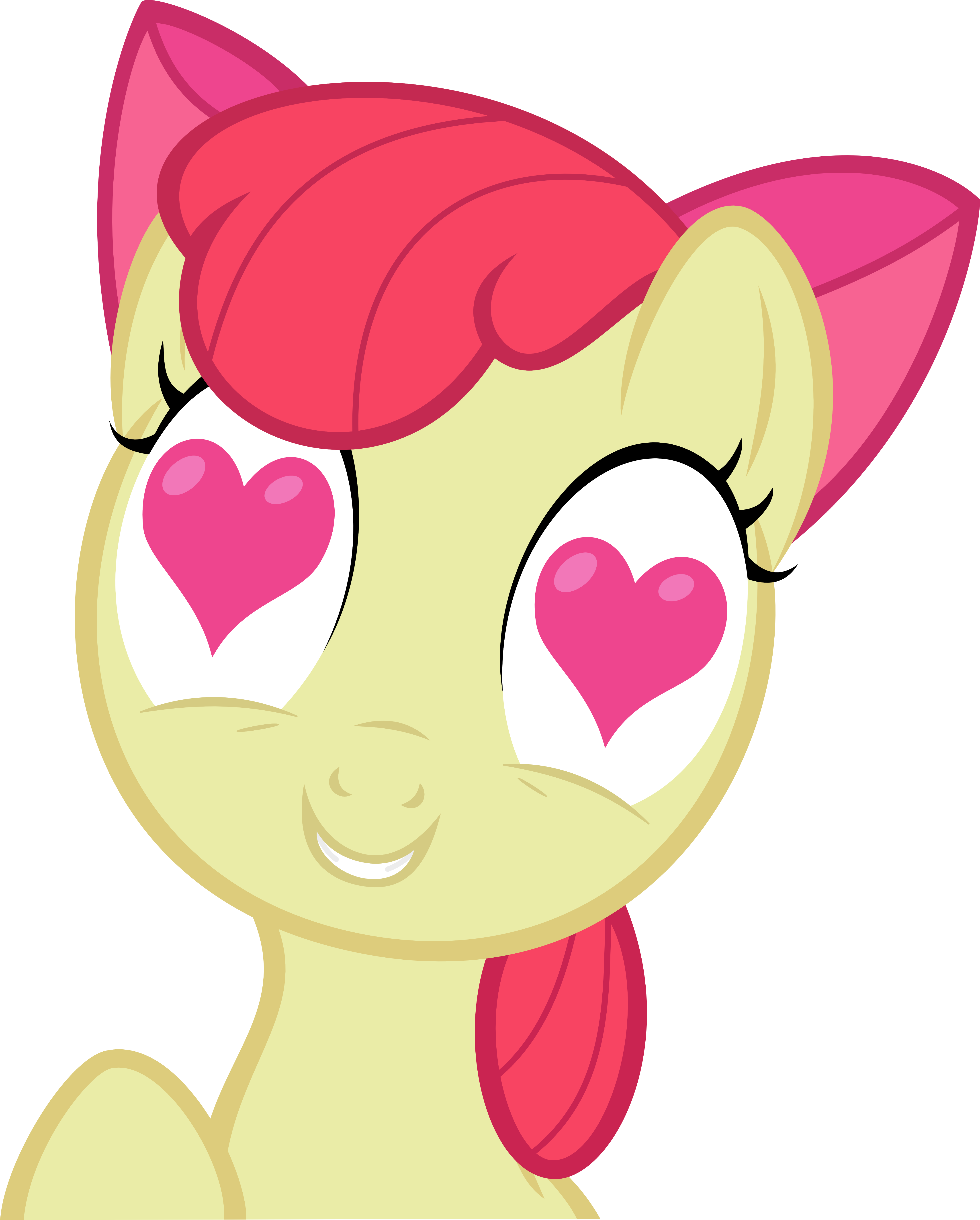 Heart, Heart Eyes, Pony, Safe, Simple Background, Solo, - Apple Bloom Is Love (4399x5477)