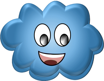 Smiley Émoticône Clipart Cartoon Nuage Bleu Content - Emoticon (408x408)