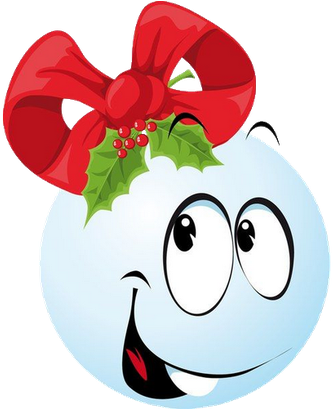 Smiley Émoticône Clipart Cartoon Boule De Noël Bleu - Cartoon (408x408)