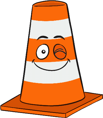 Smiley Émoticône Clipart Cartoon Cône De Chantier Orange - Evil Traffic Cone (400x400)