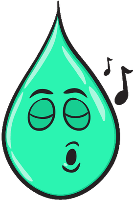 Smiley Émoticône Clipart Cartoon Goutte D'eau Verte - Table (408x408)