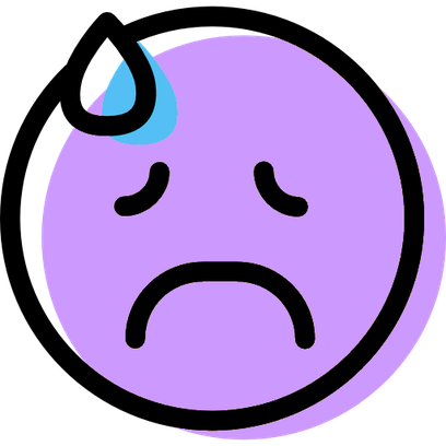 Smiley Émoticône Clipart Cartoon Visage Violet Triste - Icon (408x408)