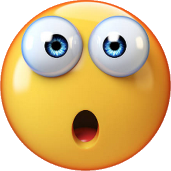 Smiley Émoticône Clipart Cartoon Visage Jaune Surpris - Emoji Without Shocking Background (350x350)