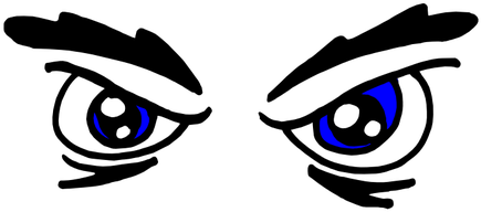 19 Eyebrow Free Clipart Public Domain Vectors - Angry Eyes Clipart (500x253)
