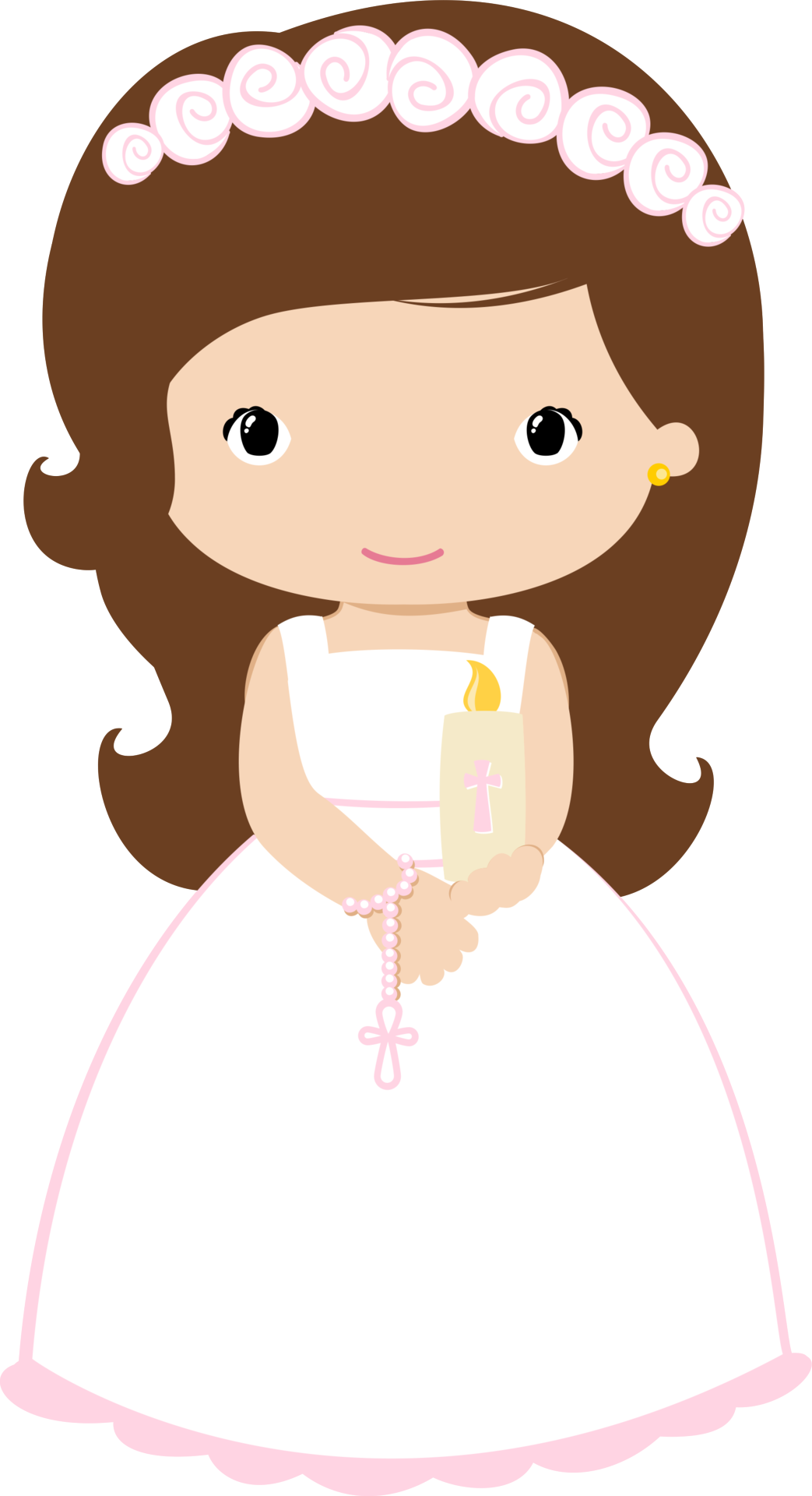 Clipart Images T L Charger Gratuit Dessin Communion - Muñequita De Primera Comunion (1043x1920)