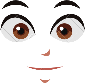 Facial Expression Eyebrow Cartoon Anime - Anime Face Vector (550x550)