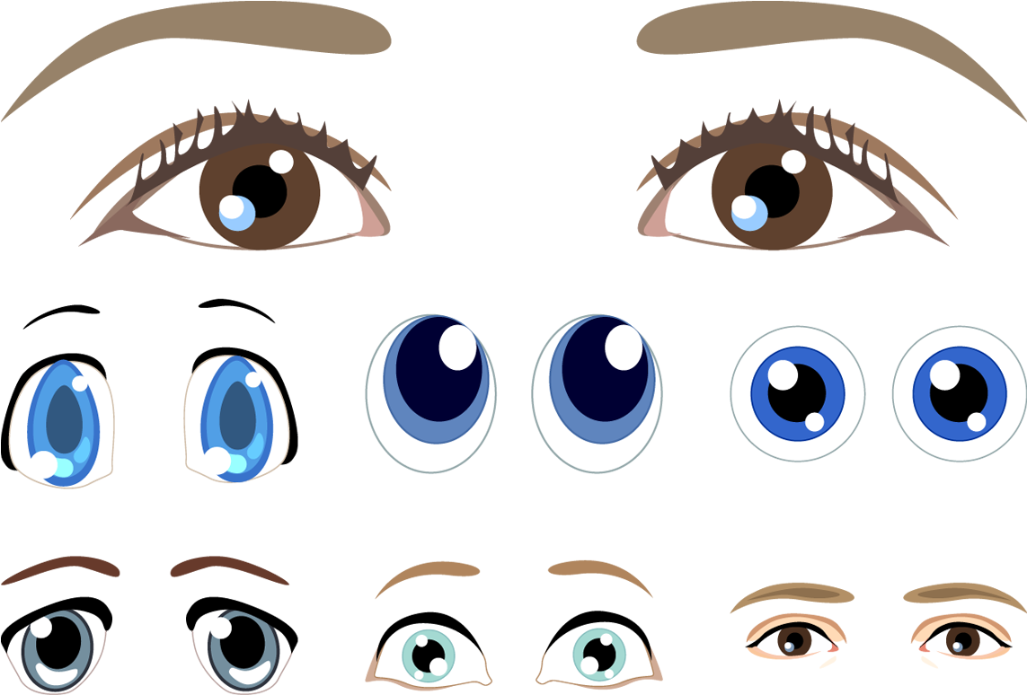 Eyebrow Clip Art - Eyes Vector (1240x839)