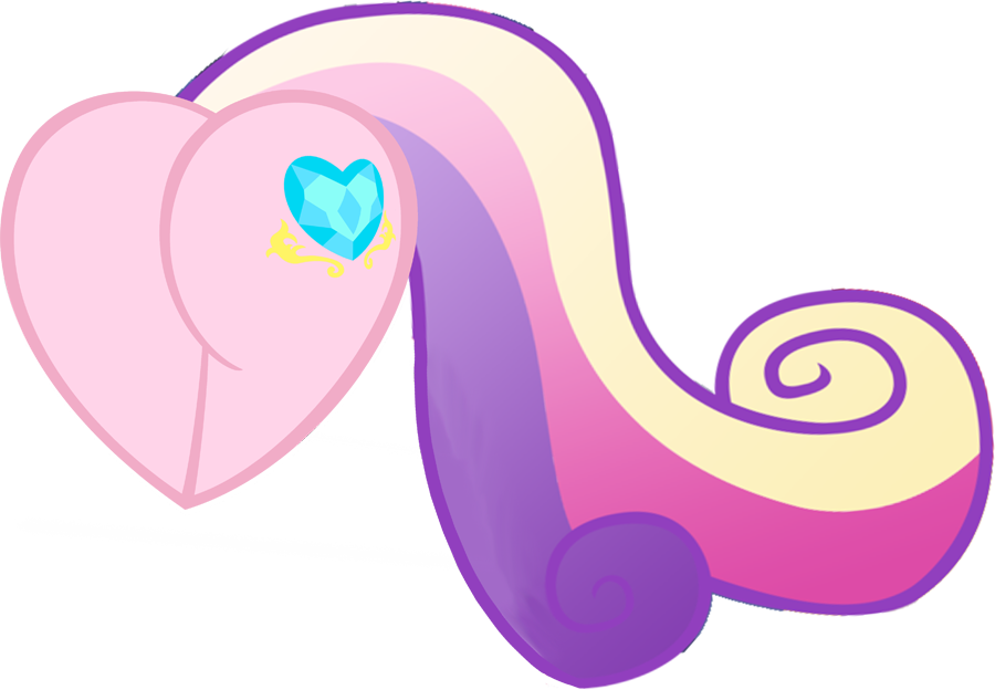 Princess Cadence Heart Shape Flank - My Little Pony Heart (900x624)