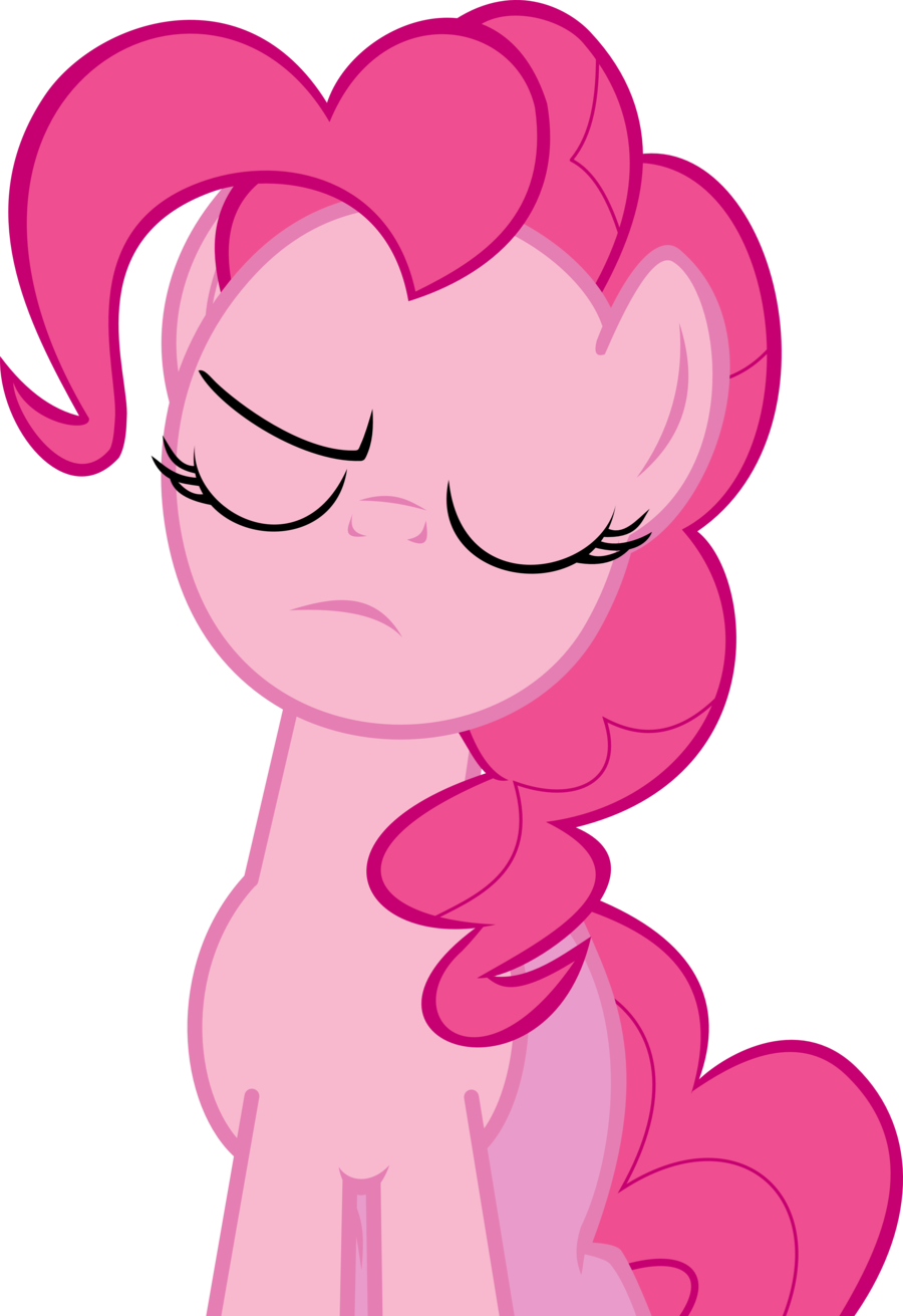 Skeptical Pinkie Pie Eyes Closed By Decompressor - Pinkie Pie Eyes Closed (900x1311)