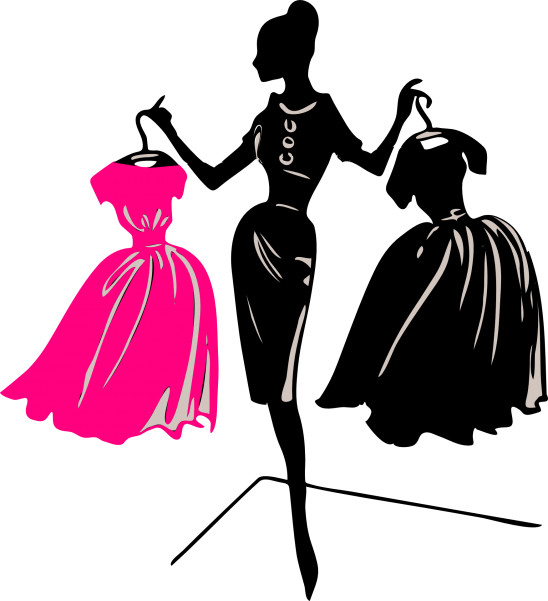 Clipart Gratuit Libre De Droit - Apollo's Products Fashion: Silhouette Of Lady Holding (548x601)